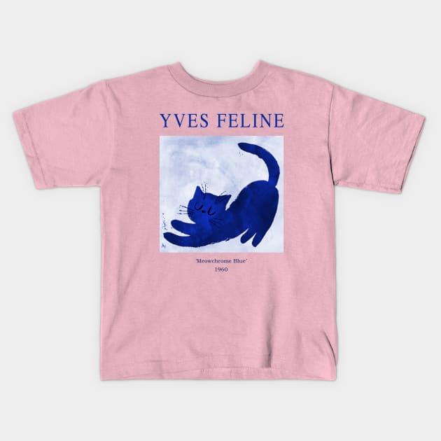 Yves Feline Kids T-Shirt by Planet Cat Studio